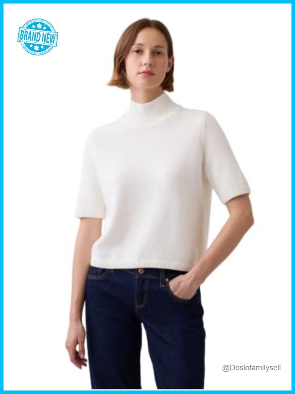 Mockneck Pullover Sweater Soft-Touch Knit Regular Fit Long Sleeve